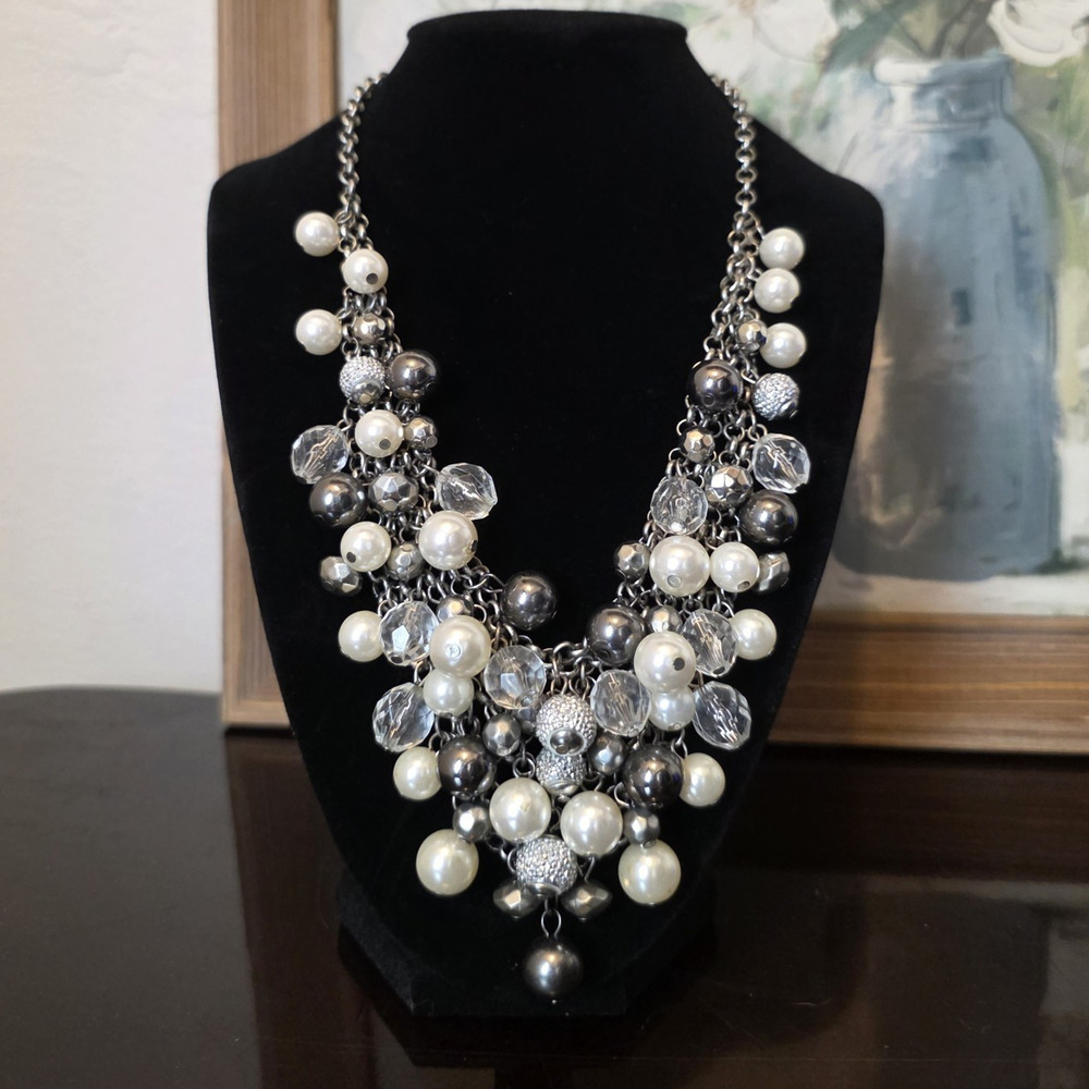 Lot Of New York & Company Beaded Statement Necklaces - 3 Included